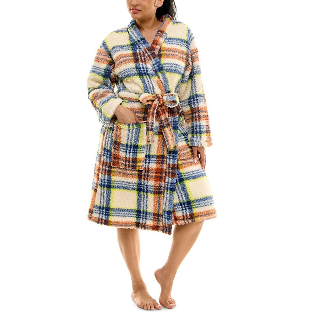 Women's Printed Fleece Long-Sleeve Wrap Robe 商品