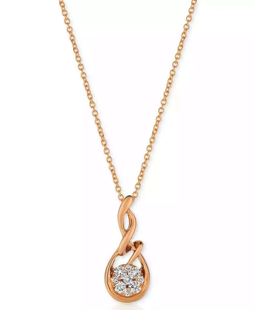 商品Le Vian|Vanilla Diamond Cluster 20" Pendant Necklace (1/6 ct. t.w.) in 14k Rose Gold,价格¥3743,第1张图片