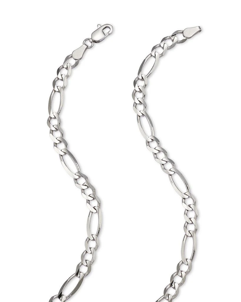 Men's Figaro Link Chain Necklace in 14K White Gold, 24" - Exclusive 商品