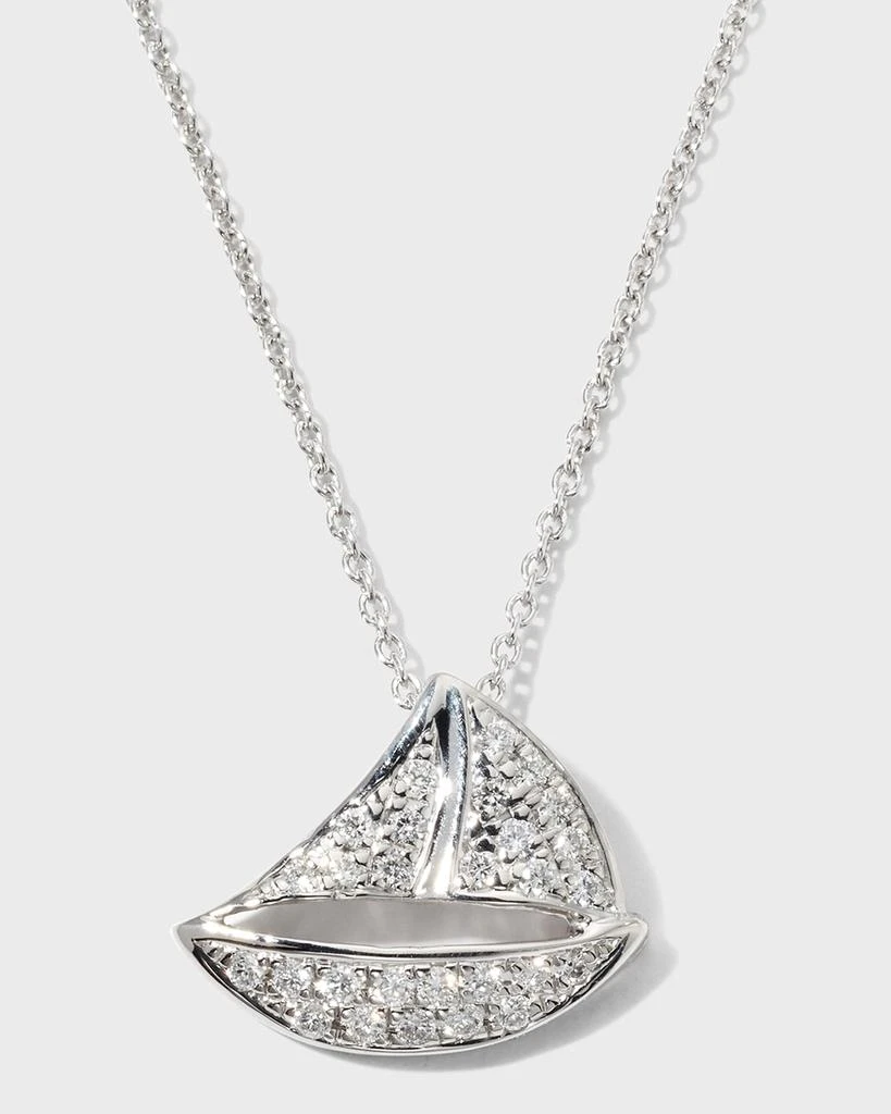 商品Roberto Coin|18K White Gold Sailboat Pendant Necklace,价格¥11040,第1张图片