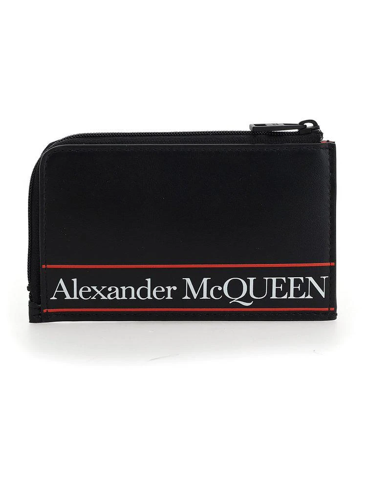 商品Alexander McQueen|Alexander McQueen Logo Zipped Cardholder,价格¥1888,第1张图片