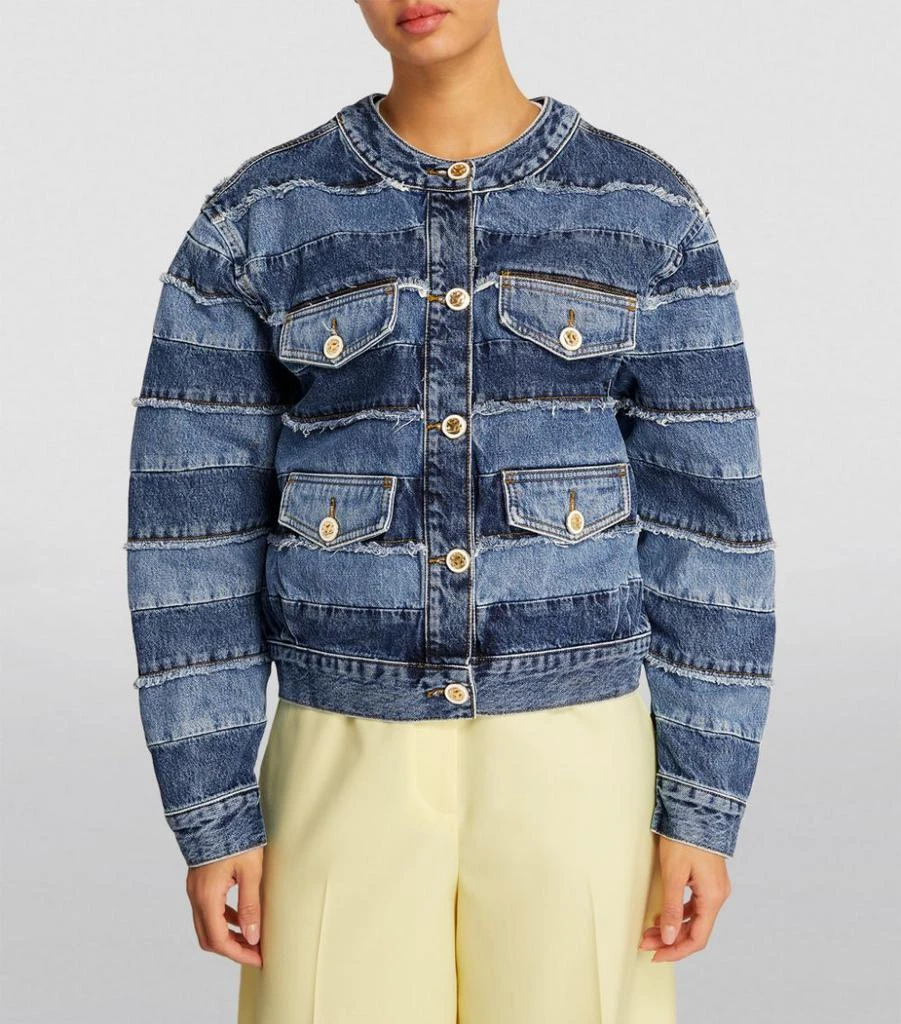 商品Sandro|Denim Striped Jacket,价格¥1867,第3张图片详细描述
