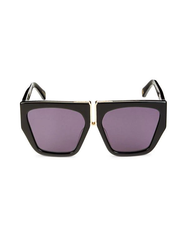 商品KAREN WALKER|DOUBLE TROUBLE 57MM Geometric Sunglasses,价格¥487,第1张图片