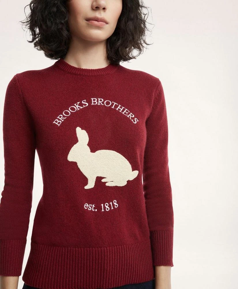 商品Brooks Brothers|Women's Lunar New Year Merino Wool Blend Rabbit Sweater,价格¥659,第3张图片详细描述