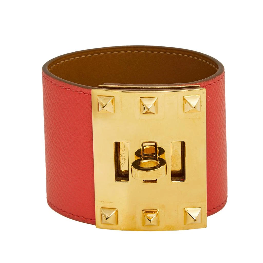 商品[二手商品] Hermes|Hermes Kelly Dog Epsom Leather Gold Tone Metal Bracelet S,价格¥3249,第1张图片