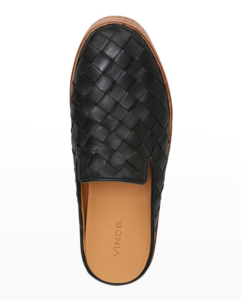商品Vince|Canella Woven Leather Flat Mules,价格¥1545,第6张图片详细描述