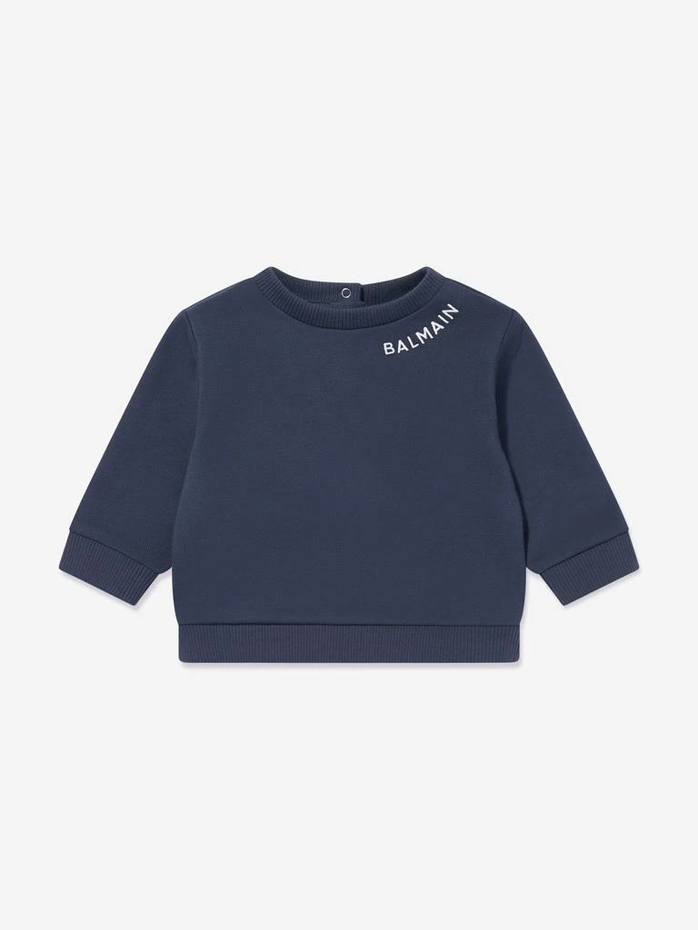 商品Balmain|Balmain Baby Logo Sweatshirt in Navy,价格¥1575,第1张图片