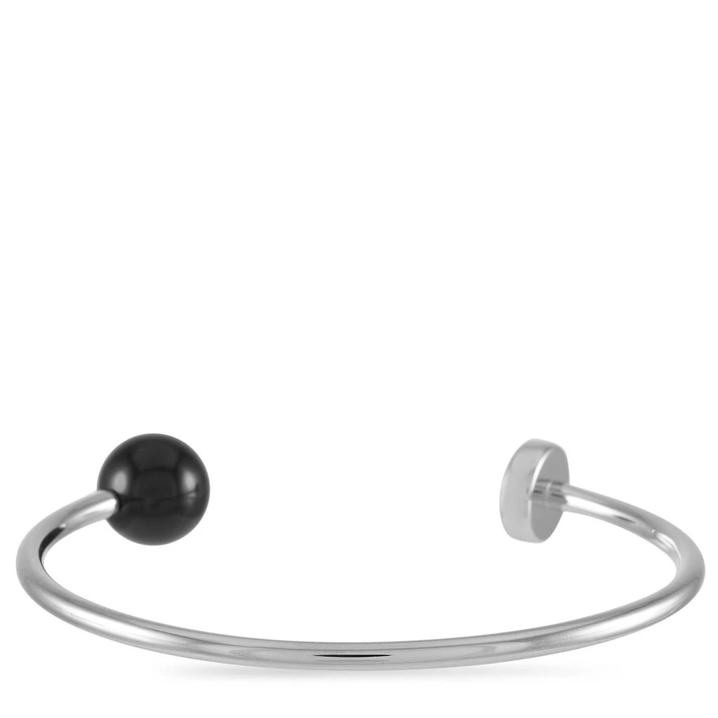 商品Calvin Klein|Bubbly Stainless Steel Onyx Open Bangle Bracelet,价格¥261,第3张图片详细描述