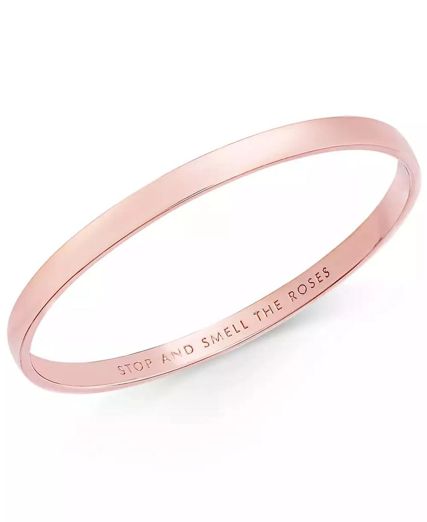 商品Kate Spade|Rose Gold-Tone Engraved Idiom Bracelet,价格¥373,第1张图片