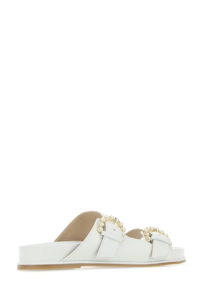 商品Stuart Weitzman|Ivory leather slippers,价格¥3252,第2张图片详细描述