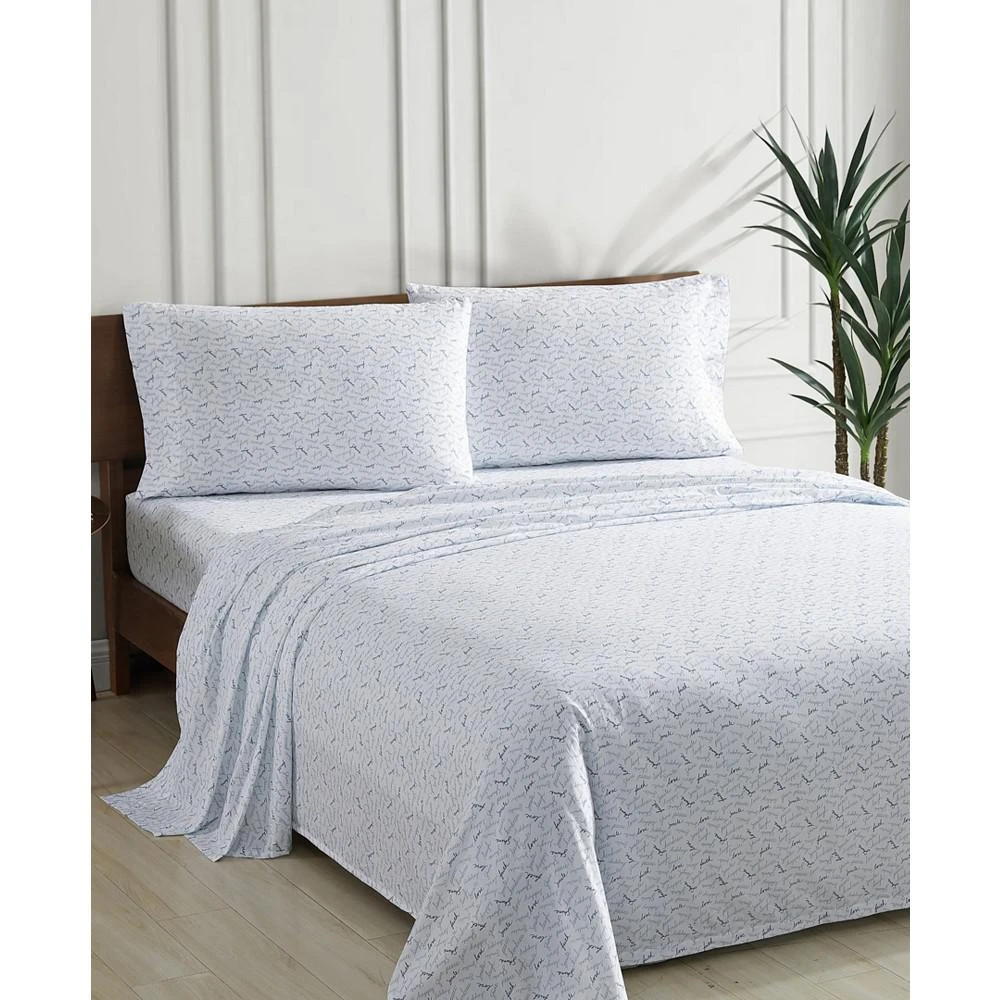 商品ED Ellen DeGeneres|Smile Shine Love Cotton Percale 4 Piece Sheet Set,价格¥599,第1张图片