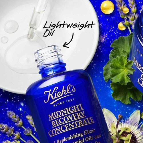 商品Kiehl's|Midnight Recovery Concentrate Moisturizing Face Oil,价格¥241,第4张图片详细描述