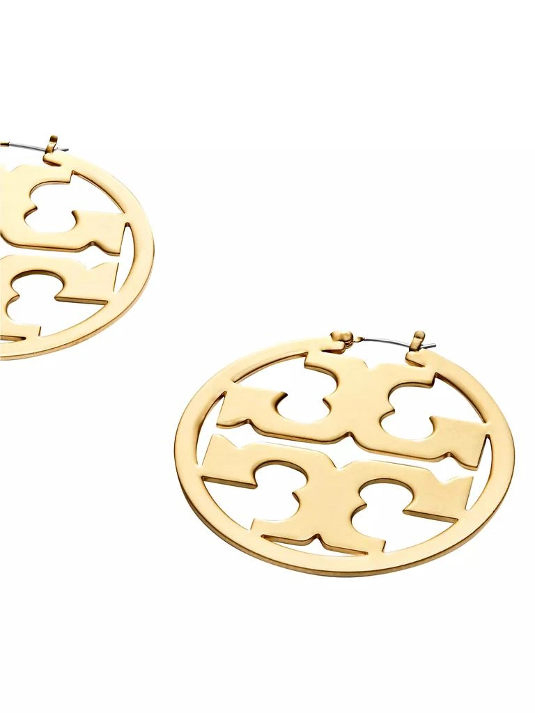 商品Tory Burch|Goldtone Double T Hoop Earrings,价格¥1185,第2张图片详细描述