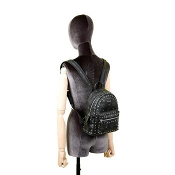 MCM 女士 Stark Visetos系列黑色时尚铆钉双肩背包 MMK8AVE62BK001 黑色 商品