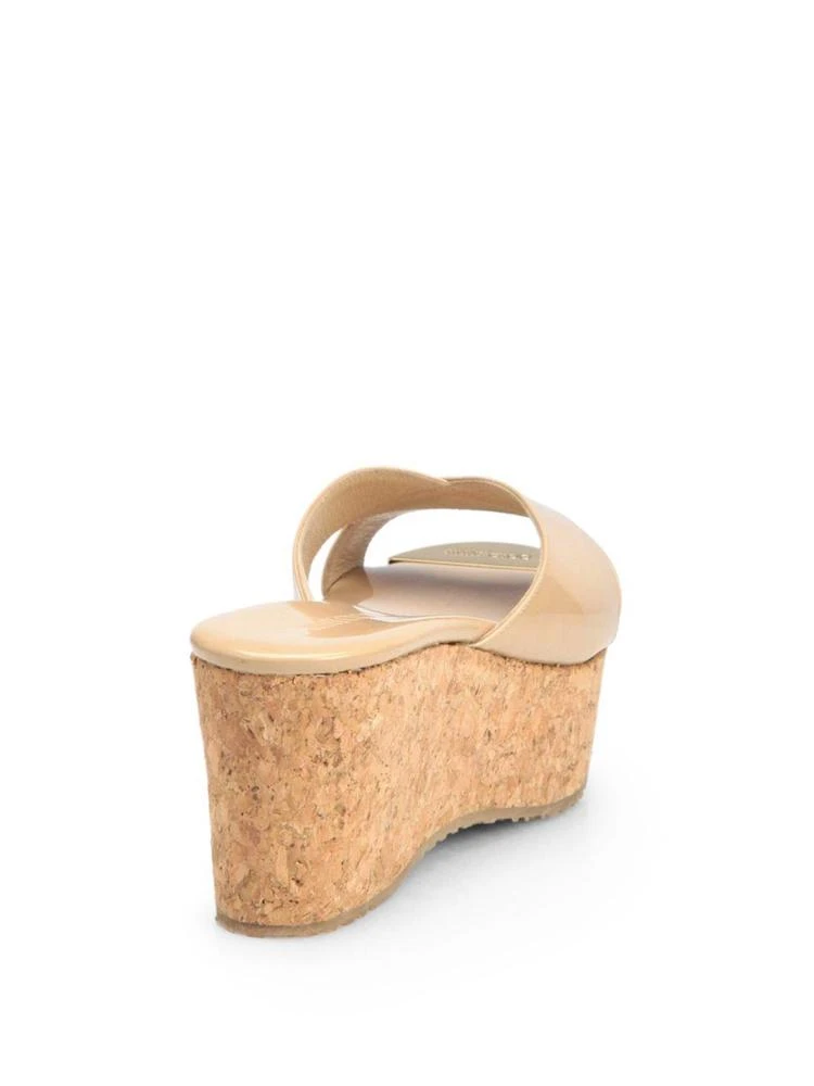 商品Jimmy Choo|Prima Patent Leather Cork Wedge Sandals,价格¥1771,第2张图片详细描述