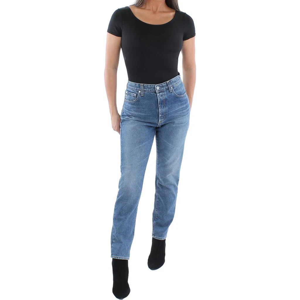 商品AG|AG Adriano Goldschmied Womens Alexxis High Rise Button Fly Straight Leg Jeans,价格¥903,第2张图片详细描述
