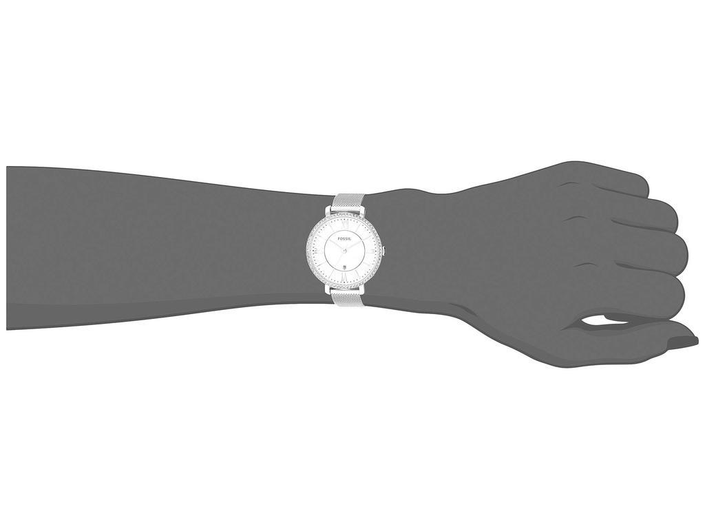 商品Fossil|Jacqueline Three-Hand Stainless Steel Watch,价格¥646,第6张图片详细描述