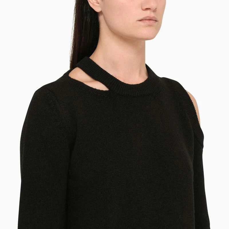 商品Alexander McQueen|Black cut-out asymmetric pullover,价格¥2085,第4张图片详细描述