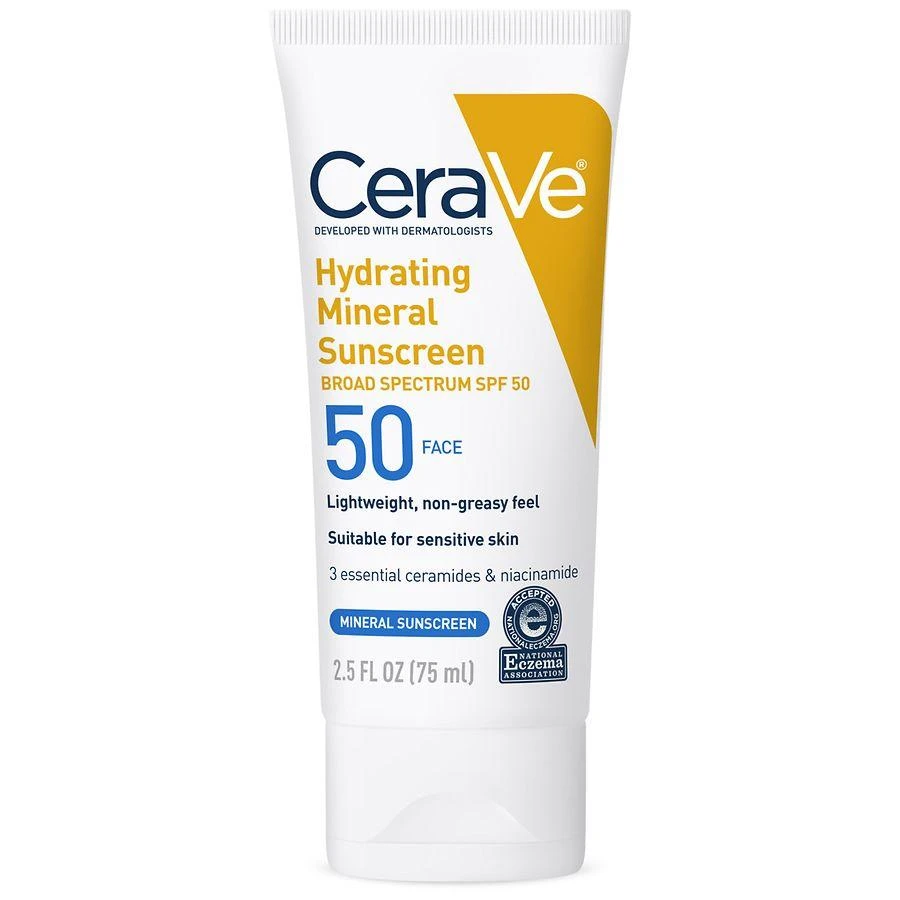 商品CeraVe|抗敏防水面部矿物防晒乳液 SPF50,价格¥159,第1张图片