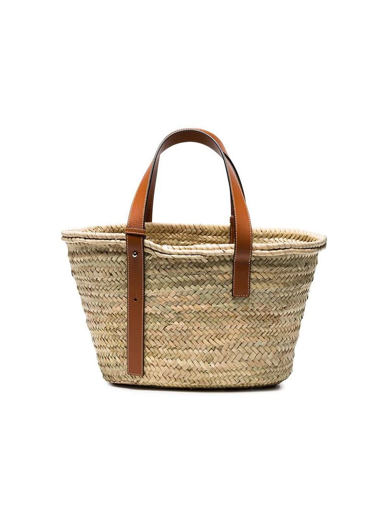 商品Loewe|LOEWE - Basket Raffia And Leather Tote Bag,价格¥4905,第3张图片详细描述