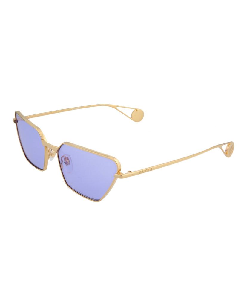 Gucci Cat-Eye Metal Sunglasses商品第2张图片规格展示