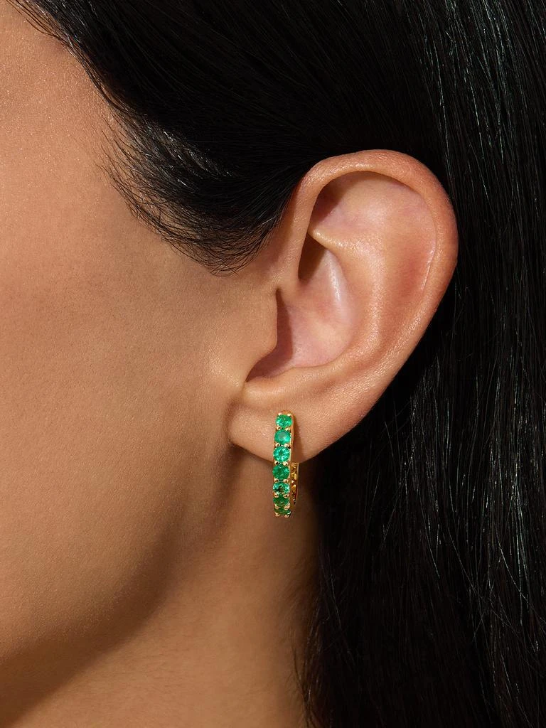 商品Stevie Wren|Emerald Diana Hoops,价格¥29222,第2张图片详细描述