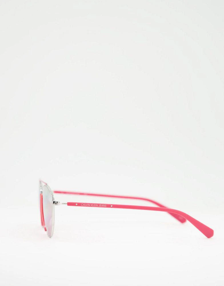 商品Calvin Klein|Calvin Klein Jeans fullrim sunglasses in pink,价格¥317,第2张图片详细描述