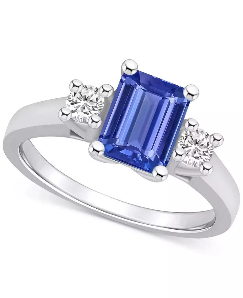 商品Macy's|Tanzanite (1-5/8 ct. t.w.) & Diamond (1/4 ct. t.w.) Emerald-Cut Ring in 14k Gold,价格¥12433,第1张图片