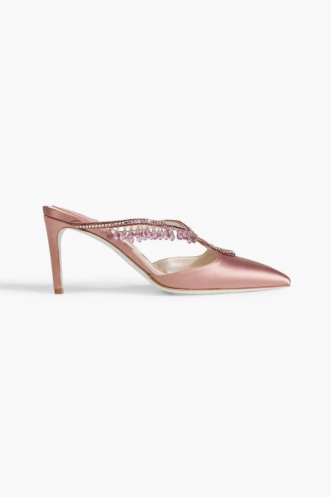 商品Rene Caovilla|Chandelier embellished satin mules,价格¥3869,第1张图片