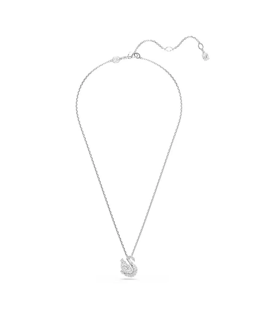商品Swarovski|Swan Rhodium Plated Pendant Necklace,价格¥1390,第2张图片详细描述
