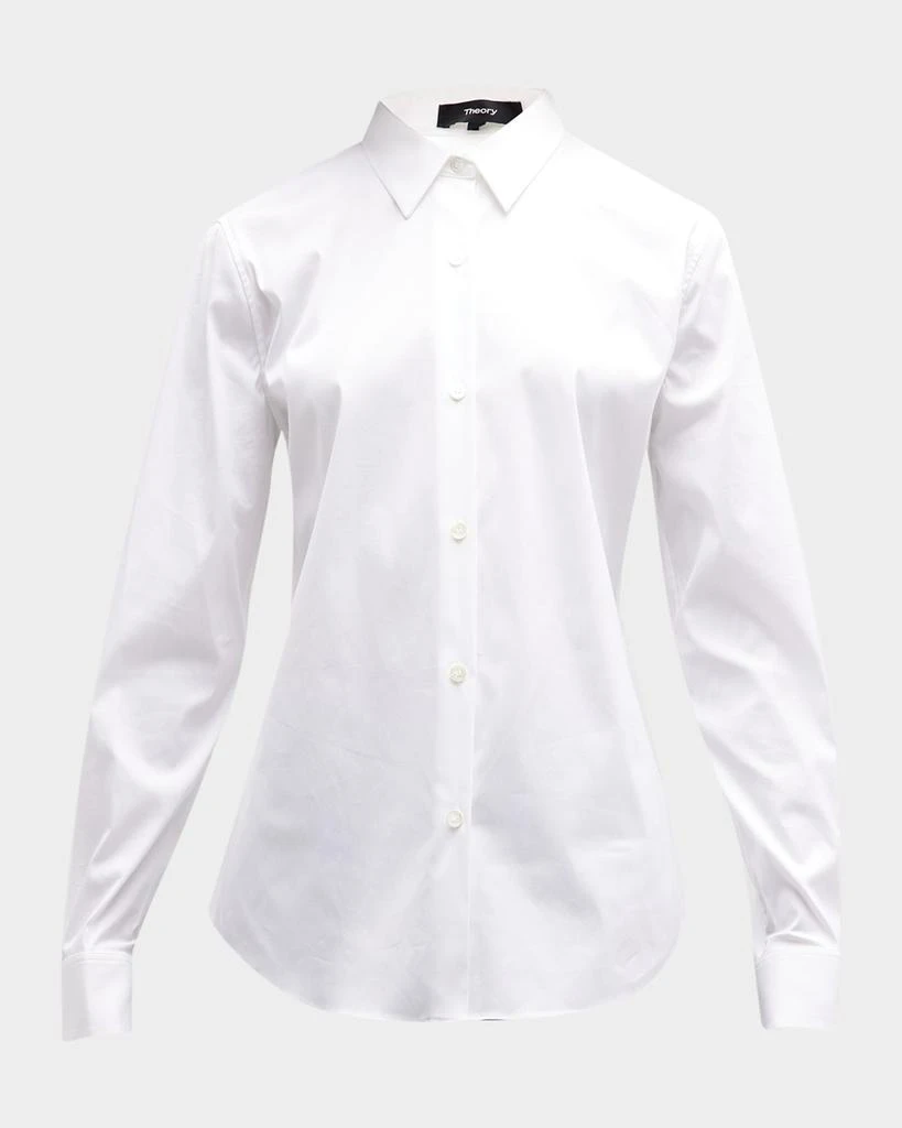 商品Theory|Tenia Long-Sleeve Blouse,价格¥1897,第1张图片