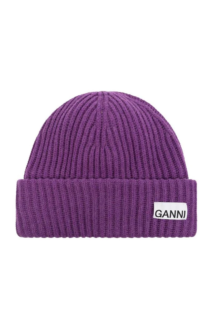 商品Ganni|Ganni Beanie With Logo,价格¥622,第1张图片