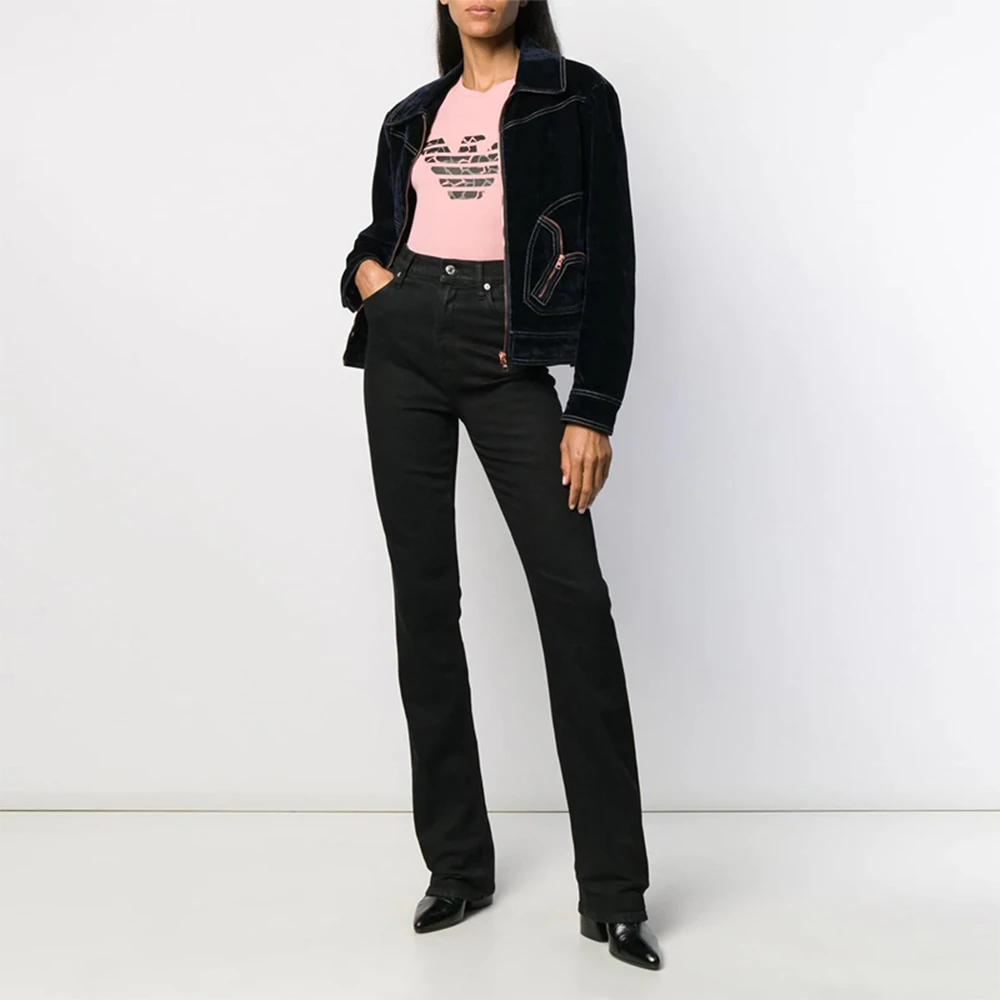 Emporio Armani 安普里奥 阿玛尼 19秋冬 女士棉质LOGO图案圆领时尚休闲短袖T恤 6G2T7N-J07Z-0312 商品
