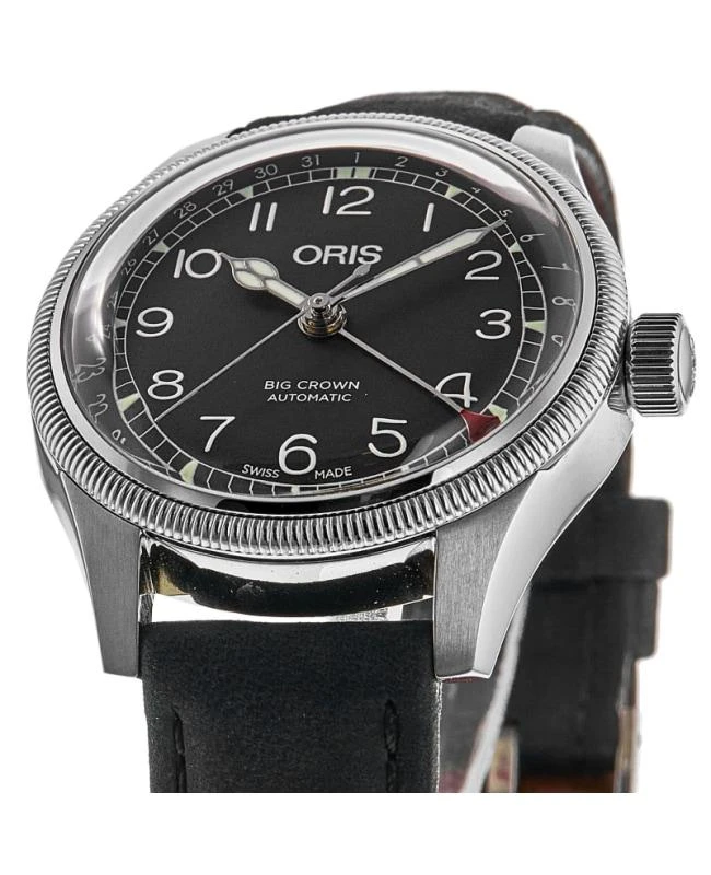 商品Oris|Oris Big Crown Pointer Date Automatic Black Dial Leather Strap Unisex Watch 01 754 7749 4064-07 5 17 65G-SD,价格¥5962,第2张图片详细描述
