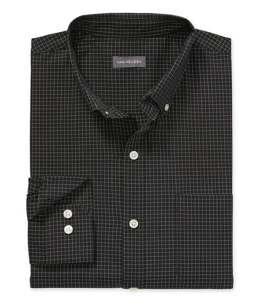 商品Van Heusen|Men's Big and Tall Traveler Stretch Long Sleeve Button Down Black/Khaki/Grey Shirt,价格¥188,第4张图片详细描述