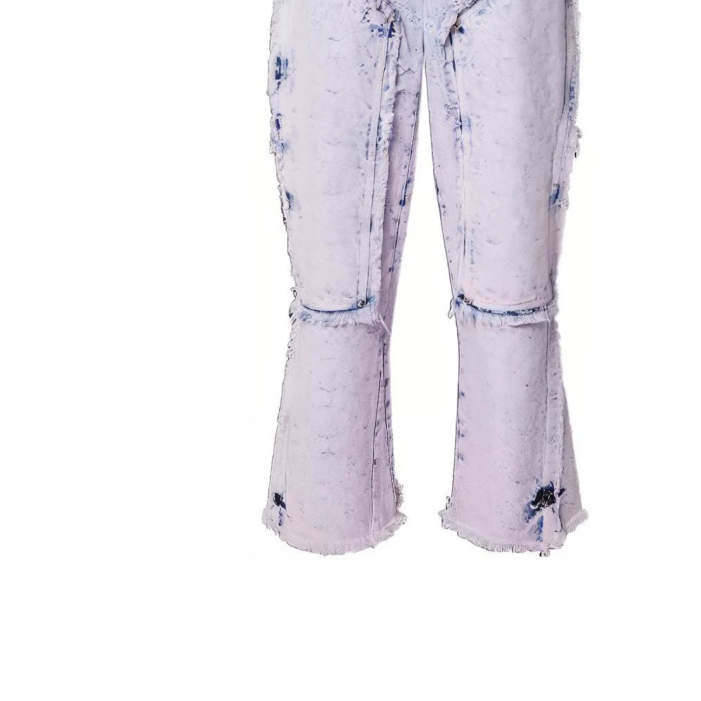 商品[国内直发] Louis Vuitton|SS23 流苏阔腿工装牛仔裤 男款 紫色,价格¥14499,第8张图片详细描述
