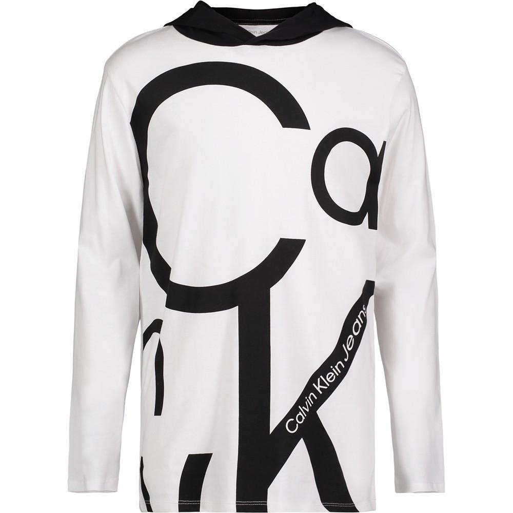 商品Calvin Klein|Big Boys Long Sleeve Exploded Graphic Hoodie T-shirt,价格¥162,第1张图片
