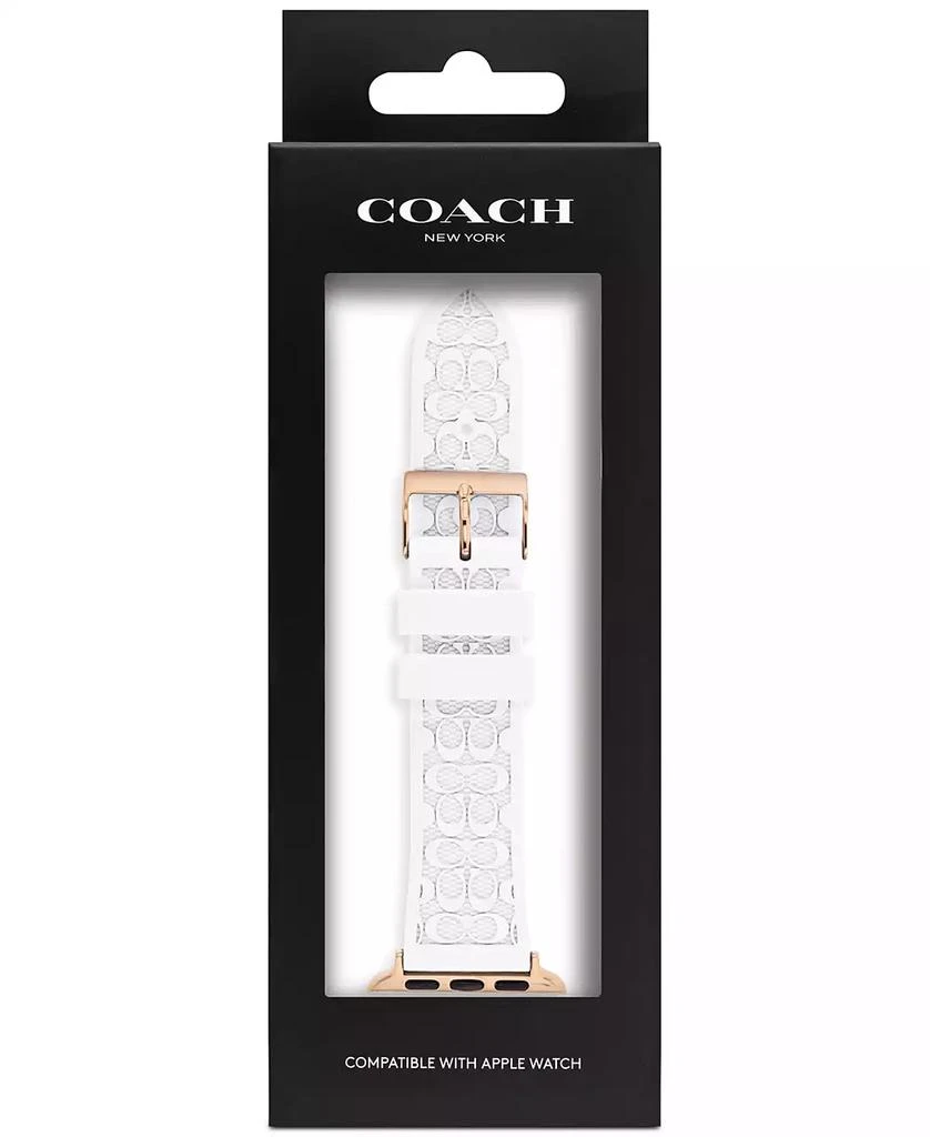 商品Coach|White Rubber 38/40/41mm Apple Watch® Band,价格¥452,第5张图片详细描述