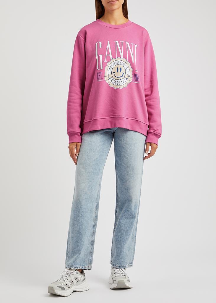 Pink printed cotton sweatshirt商品第4张图片规格展示