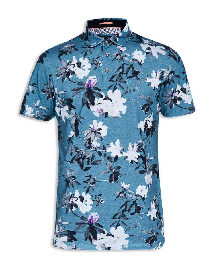 商品Ted Baker London|Scruff Floral Print Regular Fit Polo,价格¥529,第4张图片详细描述