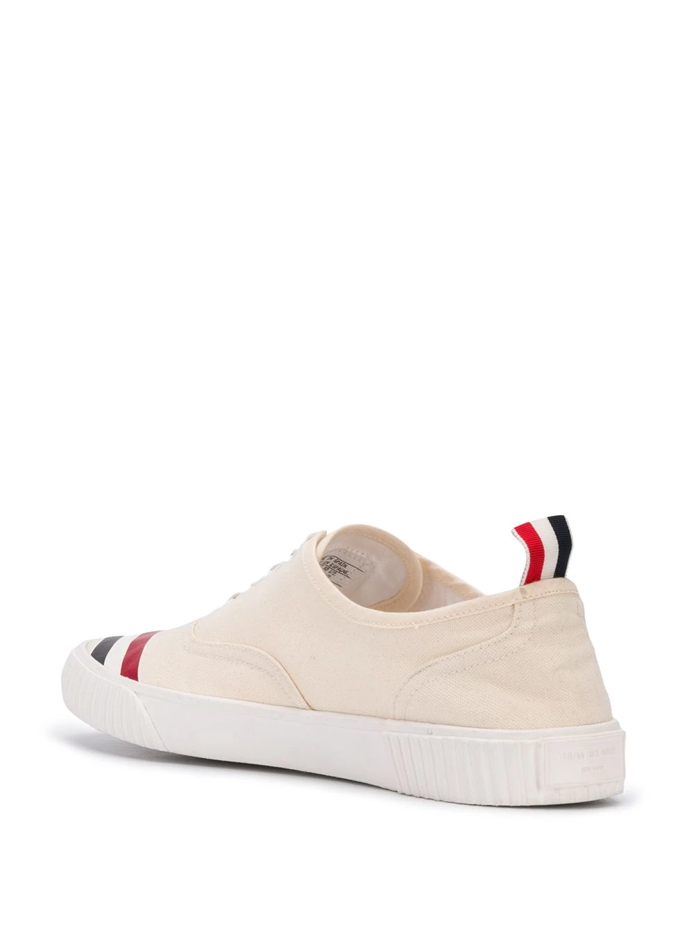 商品[国内直发] Thom Browne|THOM BROWNE 男士白色帆布鞋 MFD201A-06555-114,价格¥2384,第1张图片