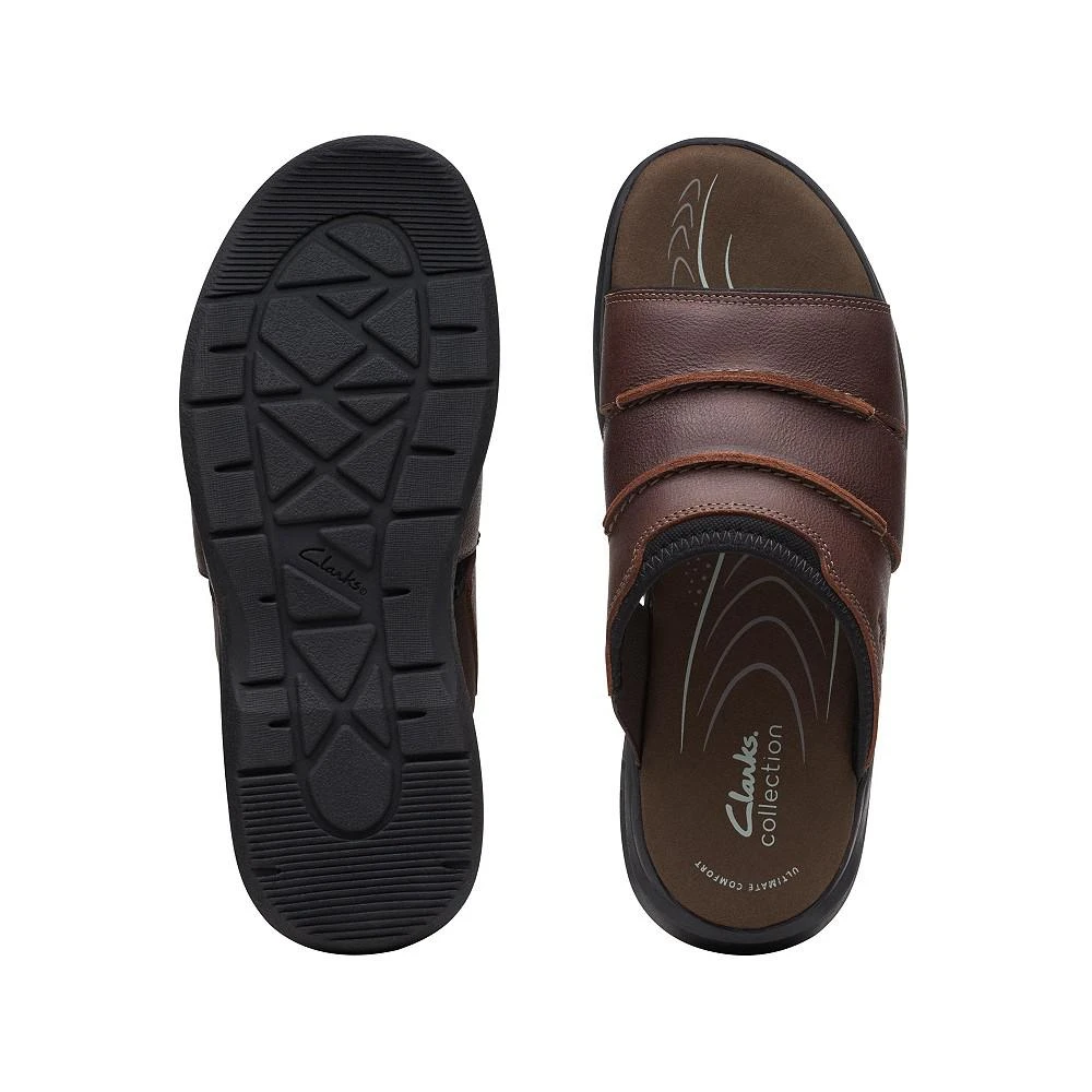 商品Clarks|Men's Leather Walkford Easy Slide Sandals,价格¥407,第4张图片详细描述