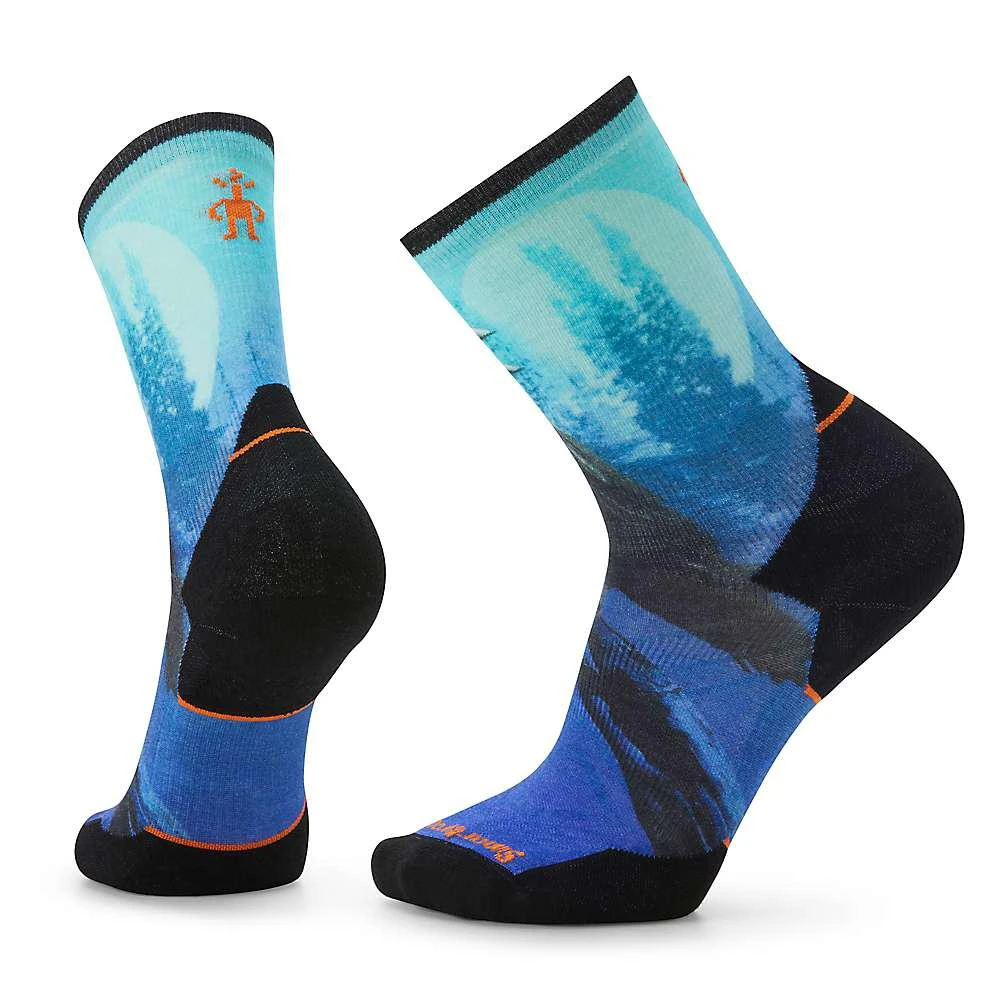 商品SmartWool|Smartwool Men's Athlete Edition Run Raven Printed Crew Sock,价格¥165,第1张图片