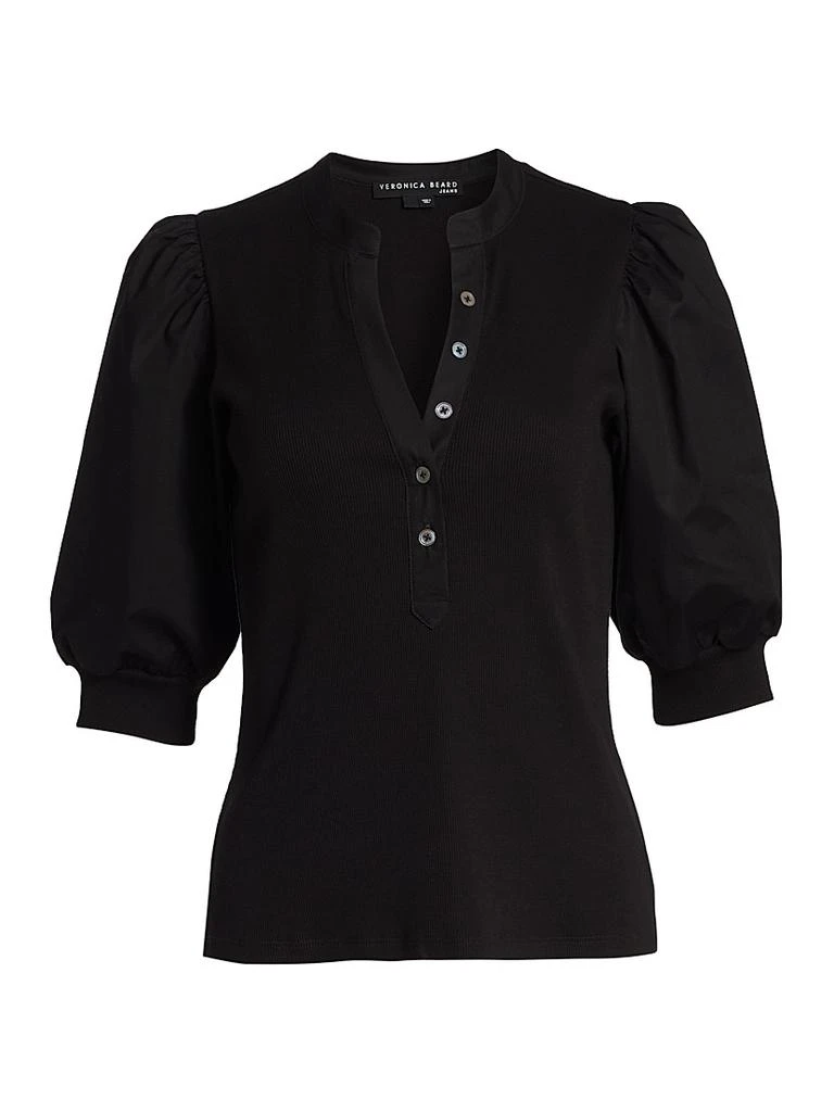 商品VERONICA BEARD|Coralee Puff-Sleeve Top,价格¥1473,第1张图片