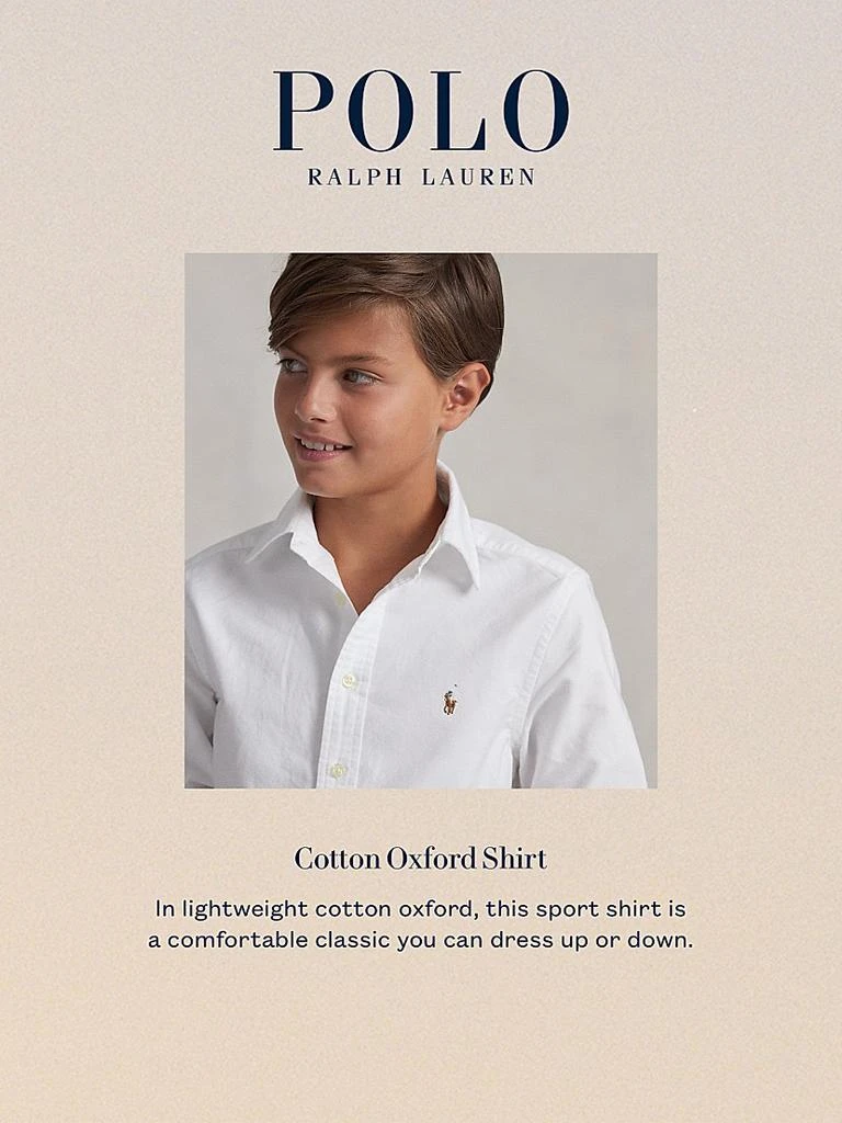 商品Ralph Lauren|小童 & 男童棉质牛津运动衬衫,价格¥412,第5张图片详细描述