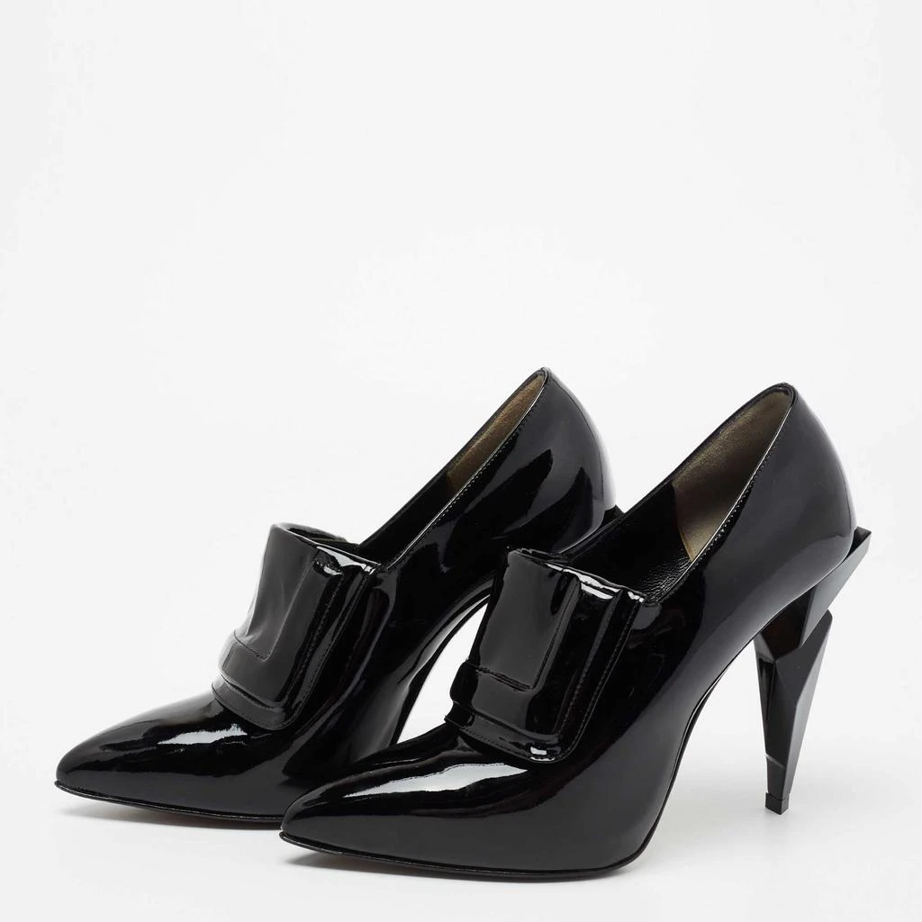 商品Fendi|Fendi Black Patent Leather Diamond Heel Pointed Toe Ankle Booties Size 38.5,价格¥3258,第2张图片详细描述