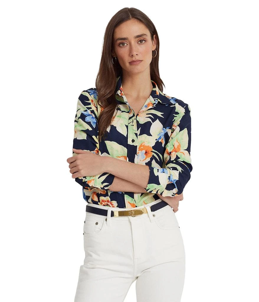 商品Ralph Lauren|Floral Crepe Shirt,价格¥936,第1张图片