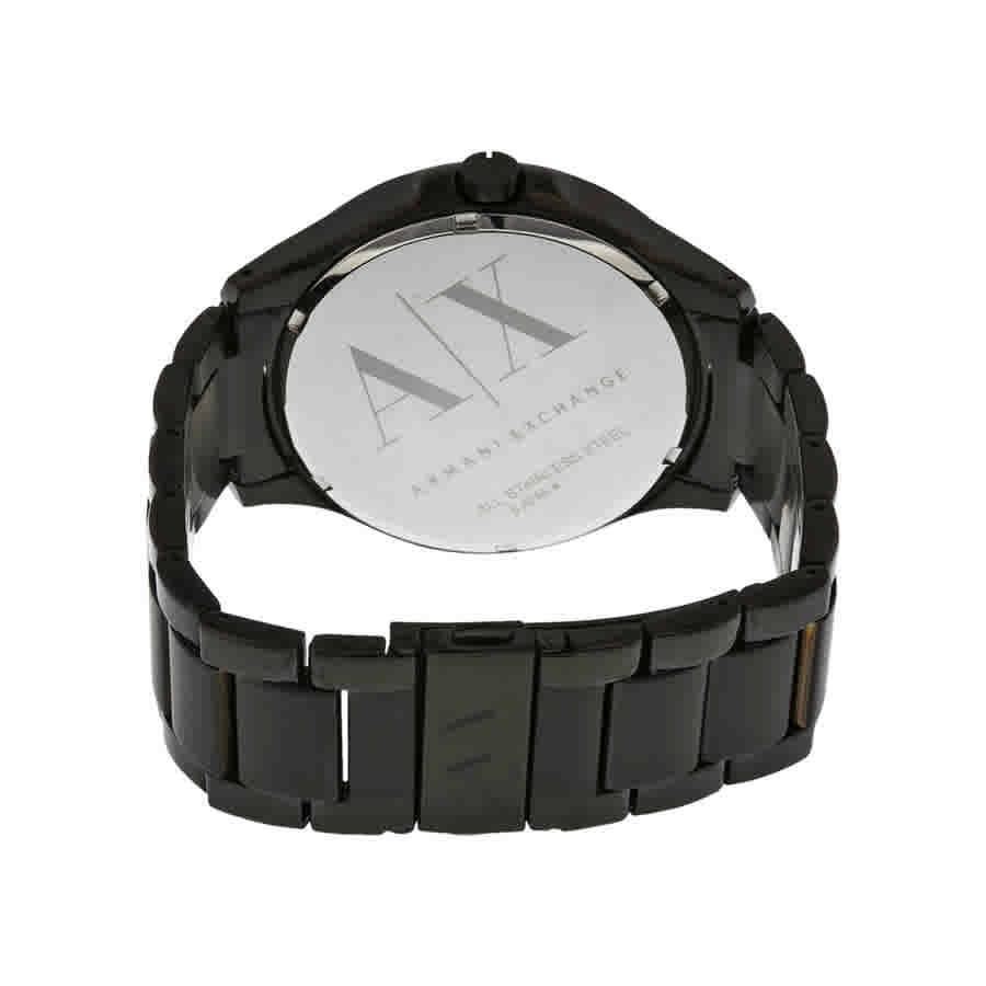 Armani Exchange Hampton Black Dial Black Ion-plated Mens Watch AX2104商品第3张图片规格展示