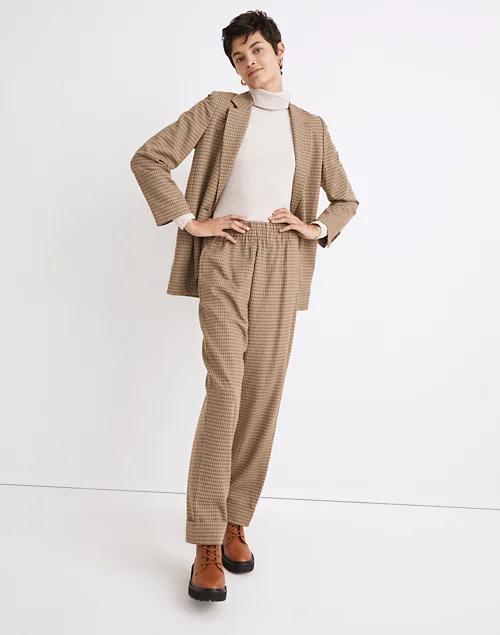 商品Madewell|Huston Pull-On Tapered Pants in Plaid,价格¥723,第1张图片