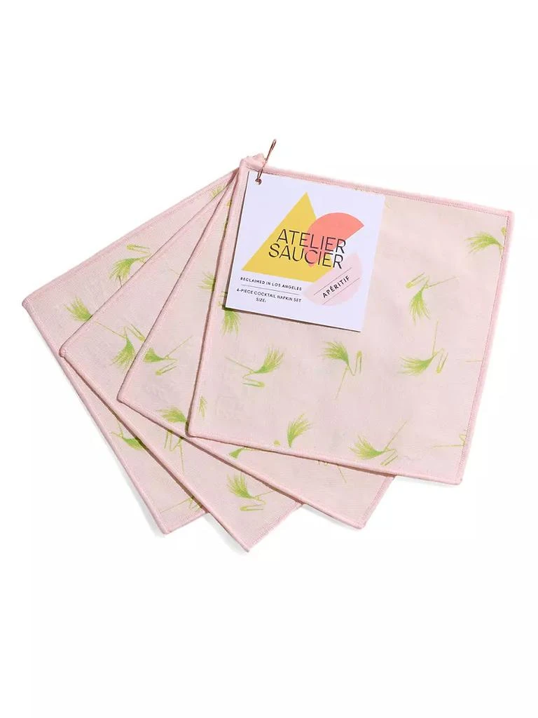 商品Atelier Saucier|Flamingo Pin Cocktail Napkin 4-Piece Set,价格¥269,第2张图片详细描述